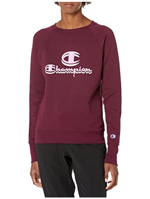 Champion Women's Powerblend Crew, Double Logo