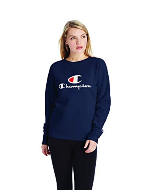 Champion Women's Powerblend Crew, Double Logo