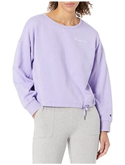 Women's Campus French Terry Cropped Graphic Crew