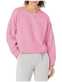 Women's Campus French Terry Cropped Graphic Crew