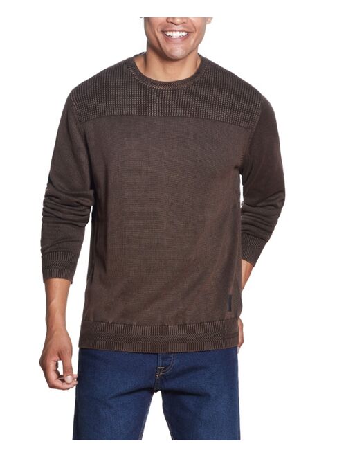 Weatherproof Vintage Men's Stonewash Shaker Stitch Crew Sweater