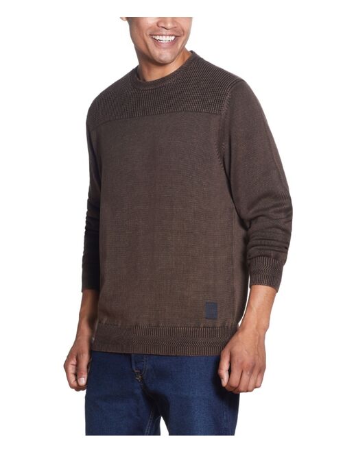 Weatherproof Vintage Men's Stonewash Shaker Stitch Crew Sweater