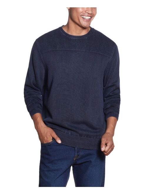 Weatherproof Vintage Men's Stonewash Shaker Stitch Crew Sweater