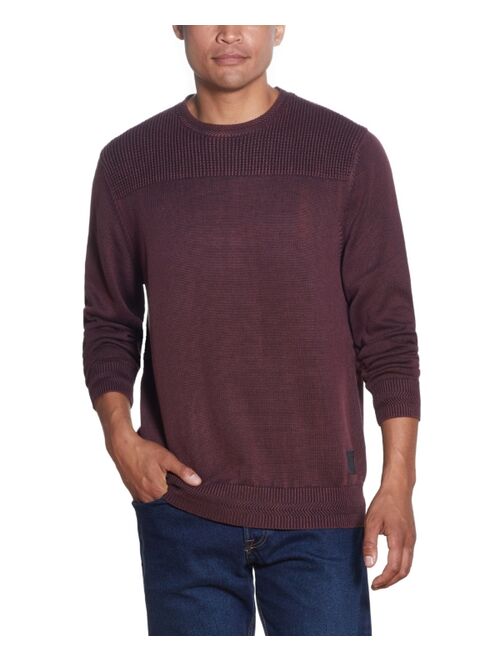 Weatherproof Vintage Men's Stonewash Shaker Stitch Crew Sweater