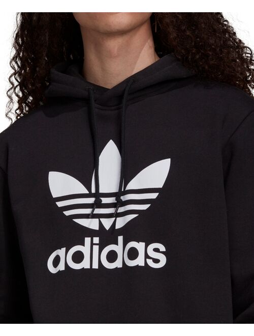 Adidas Men's Originals Adicolor Classics Trefoil Logo-Print French Terry Hoodie