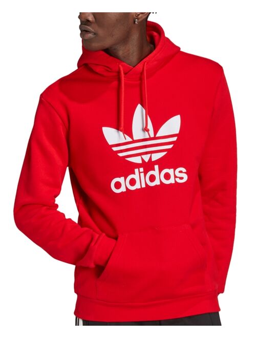 Adidas Men's Originals Adicolor Classics Trefoil Logo-Print French Terry Hoodie