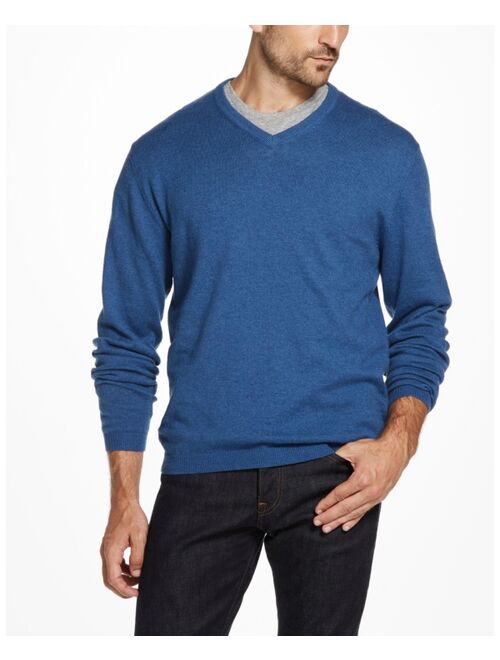 Weatherproof Vintage Men's V-Neck Cashmere Blend Sweater