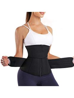 TrainingGirl Sweat Band Corset Waist Trainer Cincher Trimmer for Women Tummy Control Sauna Workout Belt Slimmer Body Shaper