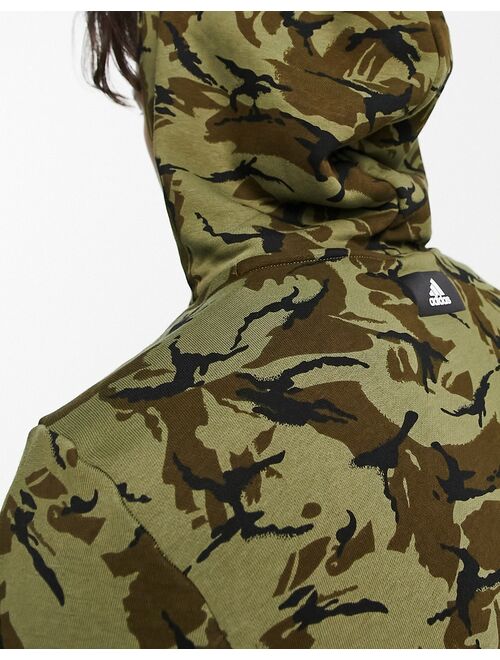 Adidas hoodie with large BOS in khaki camo