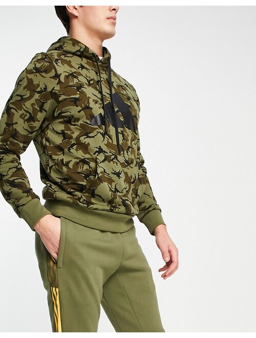 Adidas hoodie with large BOS in khaki camo