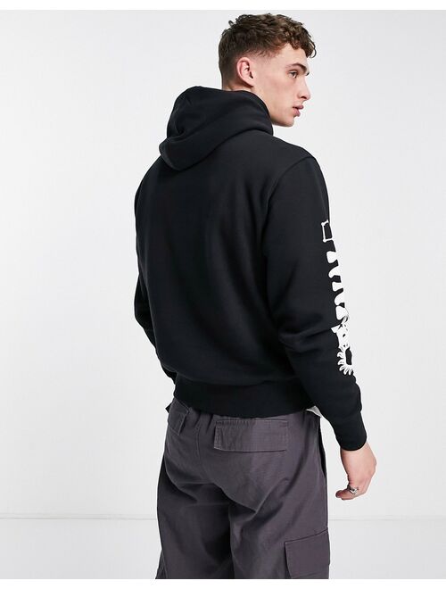 Adidas Originals Originals scattered graphics hoodie in black