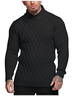 Mens Knitted Pullover Sweater Cable Knit Jumper Stylish Knitwear Lightweight Sweaters