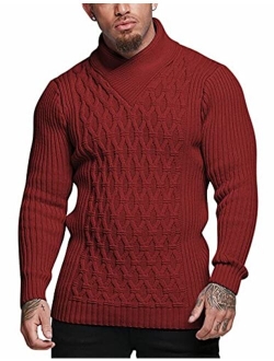 Mens Knitted Pullover Sweater Cable Knit Jumper Stylish Knitwear Lightweight Sweaters