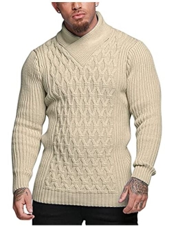 Mens Knitted Pullover Sweater Cable Knit Jumper Stylish Knitwear Lightweight Sweaters