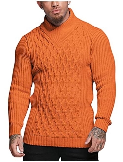 Mens Knitted Pullover Sweater Cable Knit Jumper Stylish Knitwear Lightweight Sweaters