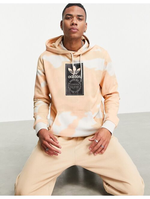 Adidas Originals Originals hoodie in cream camo print