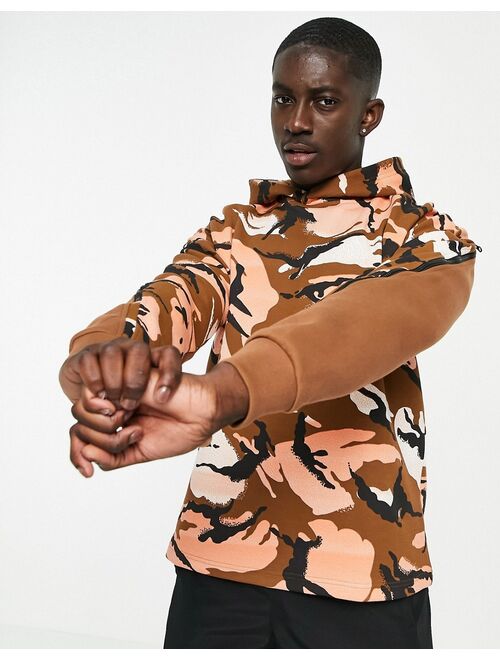 Adidas Training Street overhead hoodie in camo