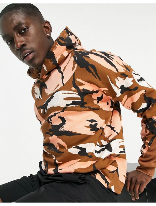 Adidas Training Street overhead hoodie in camo