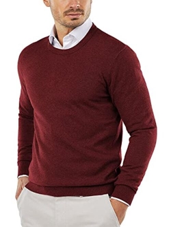 Men's Crew Neck Sweater Slim Fit Lightweight Sweatshirts Knitted Pullover for Casual Or Dressy Wear