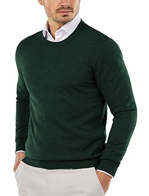 COOFANDY Men's Crew Neck Sweater Slim Fit Lightweight Sweatshirts Knitted Pullover for Casual Or Dressy Wear