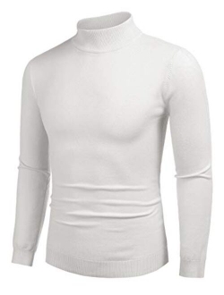 Men's Slim Fit Mock Turtleneck Pullover Sweater Casual Basic Knitted Thermal Sweaters