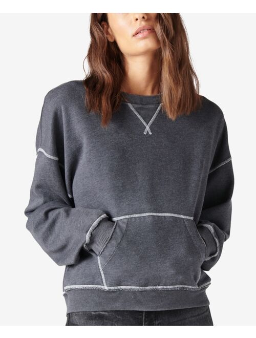 Lucky Brand Tie-Dye Printed Sweatshirt