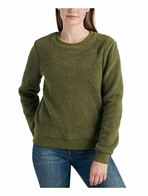 Lucky Brand Women's Sherpa Crew Neck Pullover Sweater