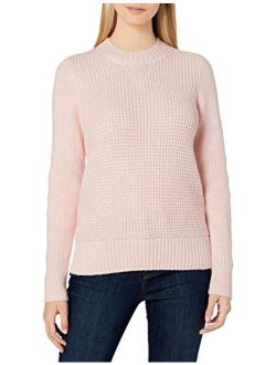 Women's Crew Neck Waffle Knit Sweater