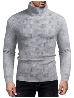 COOFANDYMen'sTurtleneckKnittedSweaterCasualThermalRibbedPulloverSweater