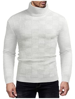 COOFANDYMen'sTurtleneckKnittedSweaterCasualThermalRibbedPulloverSweater