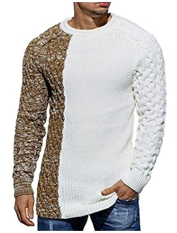 Men's Crew Neck Pullover Sweater Slim Fit Jumpers Designer Long Sleeve Sweaters