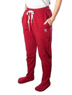 Cozy Toes - Adult Footed Sweatpants with Sherpa Fleece Lined Feet, Extremely Soft and Warm Footing