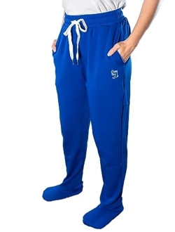 Cozy Toes - Adult Footed Sweatpants with Sherpa Fleece Lined Feet, Extremely Soft and Warm Footing