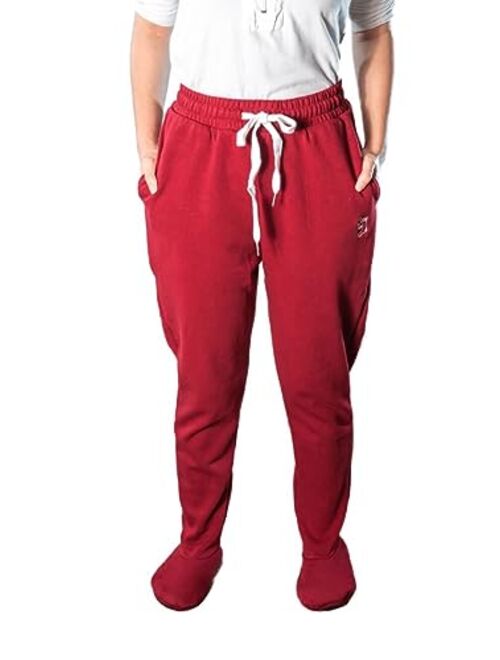 Cozy Toes - Adult Footed Sweatpants with Sherpa Fleece Lined Feet, Extremely Soft and Warm Footing