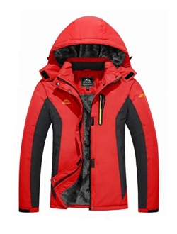 Women's Winter Coats Water Resistant Snow Ski Jacket Fleece Lined with Hood Windproof Rain Jackets Parka