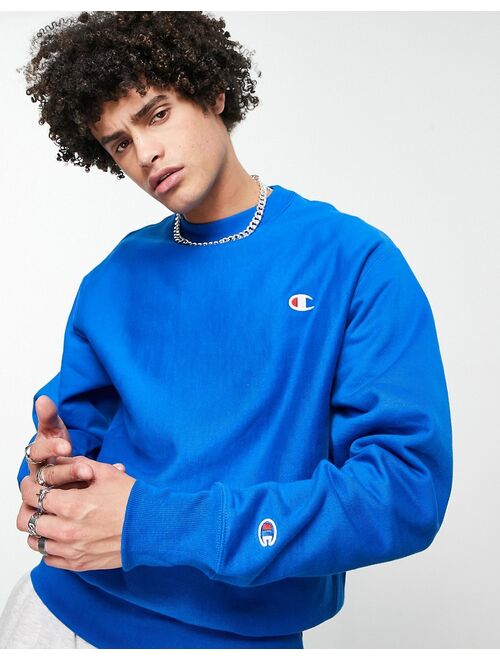 Champion small logo sweatshirt in blue