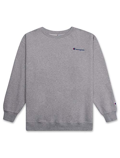 Champion Crewneck Fleece Sweatshirt for Men's Big and Tall with Script Logo