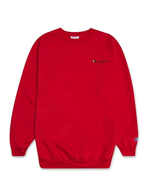 Champion Crewneck Fleece Sweatshirt for Men's Big and Tall with Script Logo