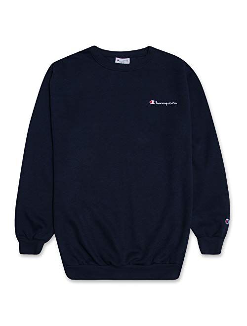 Champion Crewneck Fleece Sweatshirt for Men's Big and Tall with Script Logo