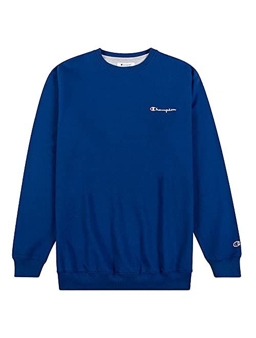 Champion Crewneck Fleece Sweatshirt for Men's Big and Tall with Script Logo