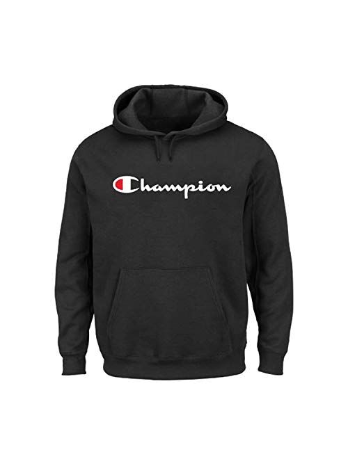 Champion Men's Big and Tall Script Logo Pullover Hoodie