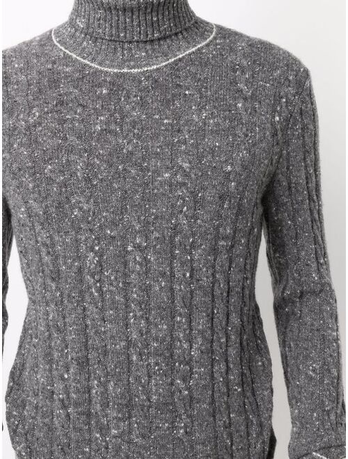 Roll Neck Wool Jumper High Neck Pullover Sweater