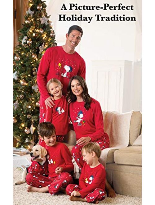 PajamaGram Family Pajamas Matching Sets - Snoopy Pajamas, Red