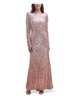 Ombr Sequinned Gown