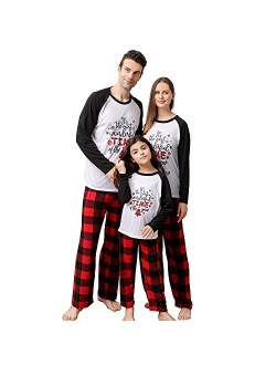 Matching Christmas Pajamas for Family, Holiday PJs for Women/Men/Kids/Couples, Vacation Cute Printed Loungewear Sleepwear