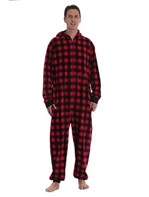 followme Matching Adult Onesie for Family, Couples, Dog and Owner Buffalo Plaid