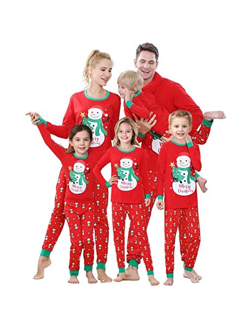 Christmas Family Pajamas Matching Sets, Classic Plaid Xmas Sleepwear for Family Mens Womens