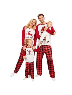 CALLA DREAM Christmas Pajamas for Family,Polyester Christmas Pjs Matching Sets,Mommy and Me Matching Outfits