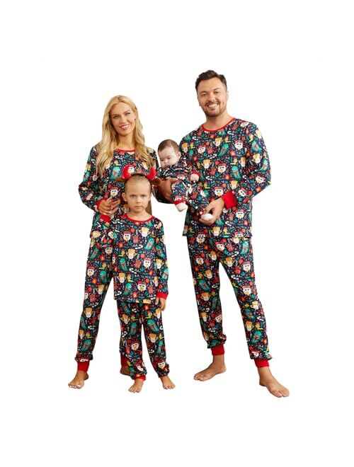 CALLA DREAM Christmas Pajamas for Family,Polyester Christmas Pjs Matching Sets,Mommy and Me Matching Outfits