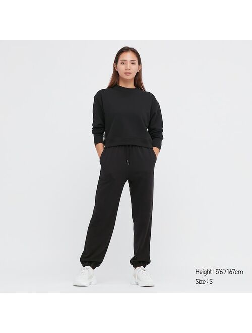 Uniqlo WOMEN CREW NECK CROPPED LONG-SLEEVE SWEATSHIRT